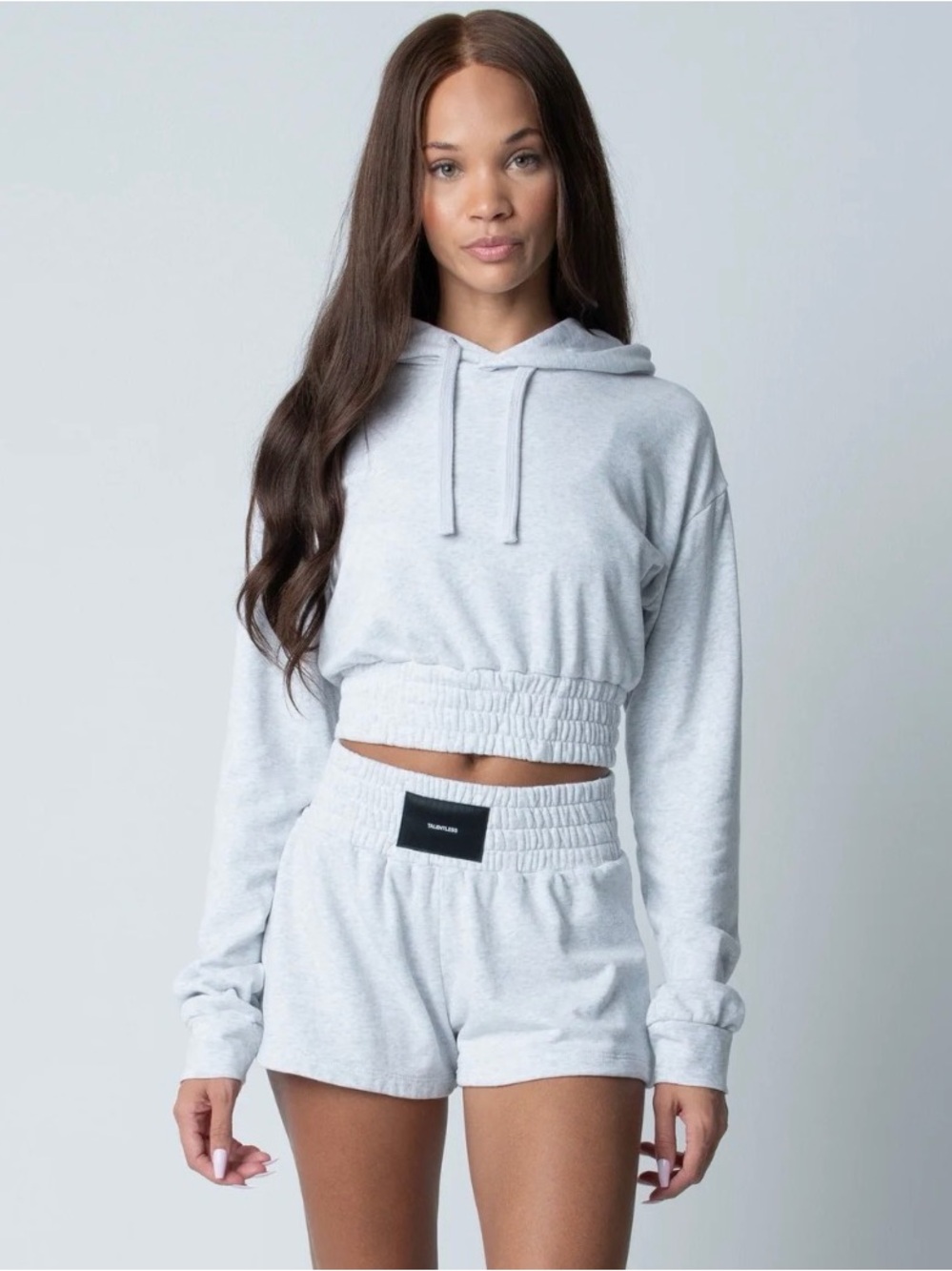 Talentless Women’s Boxing Hoodie in Ash Heather Grey